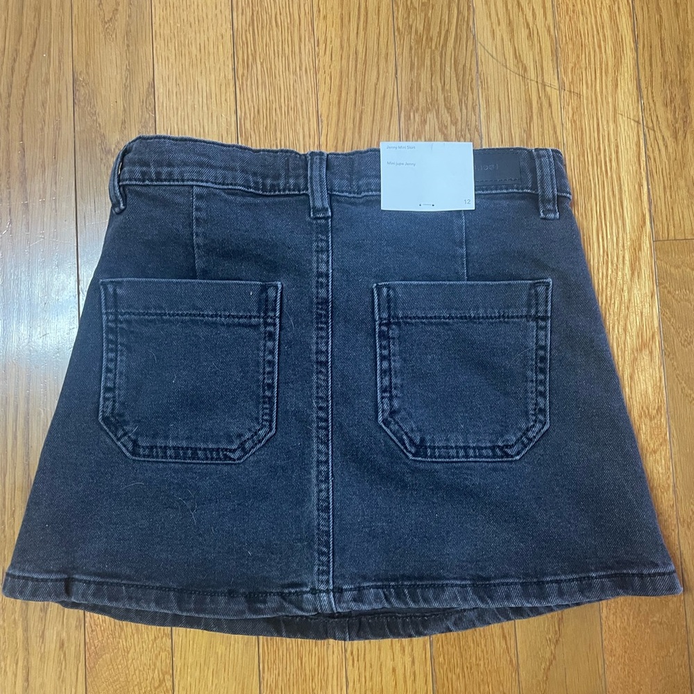 DL1961 black Denim Mini Skirt girls size 12 NWT - Picture 6 of 9